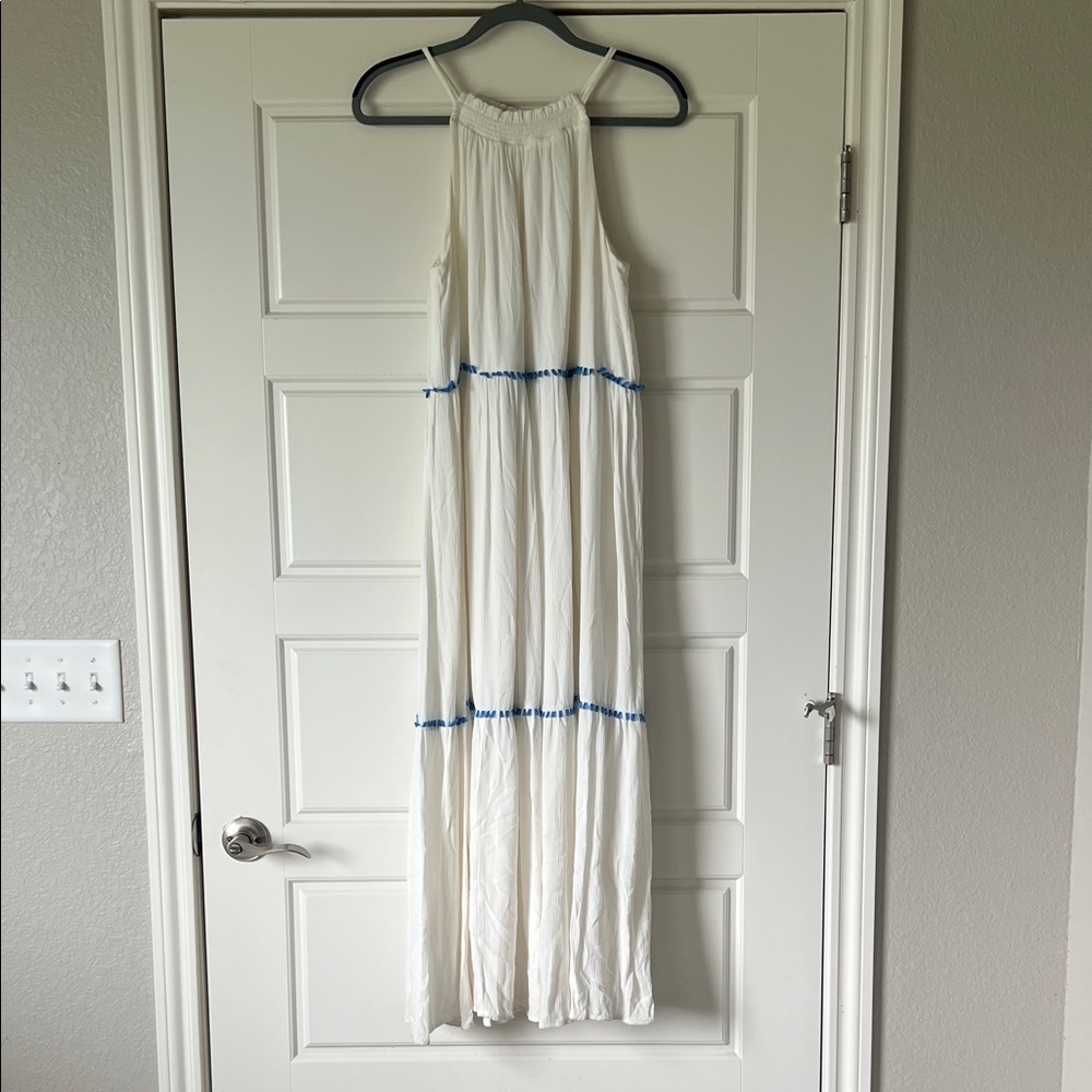 Rachel Zoe White and Blue Maxi Dress
